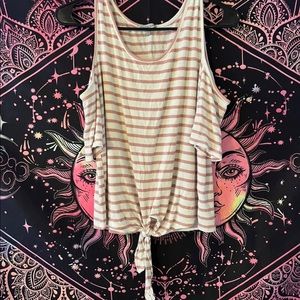 Striped Pastel Pink and White Blouse